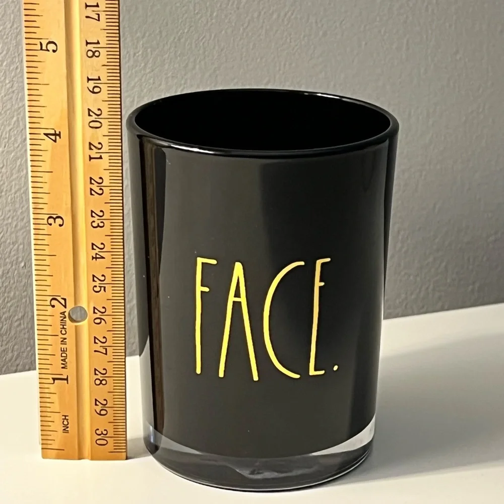 Rae Dunn black makeup storage cup/holder “FACE”